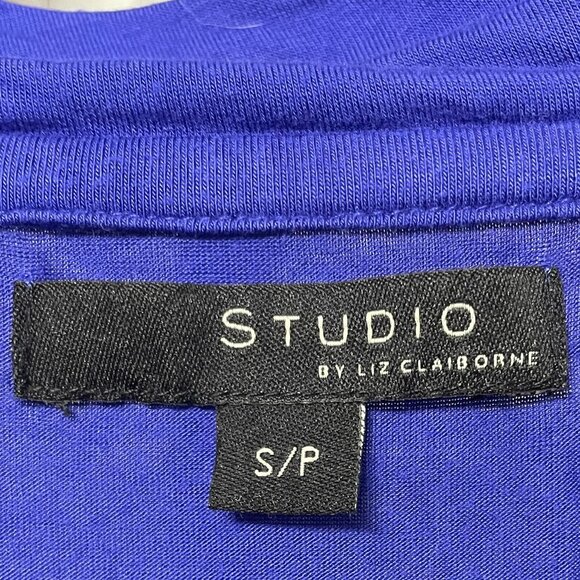 Studio by Liz Claiborne Royal Blue Blouse Size Small - Picture 3 of 8